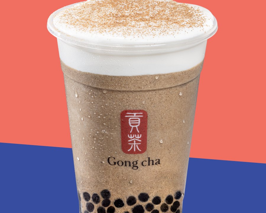 Horchata Coffee Bobaccino with cinnamon-dusted milk foam and pearls